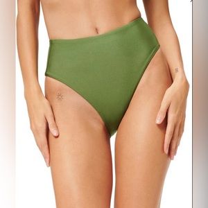 Good American Green Good Waist Bikini Bottoms Size 1 (Small) NWT